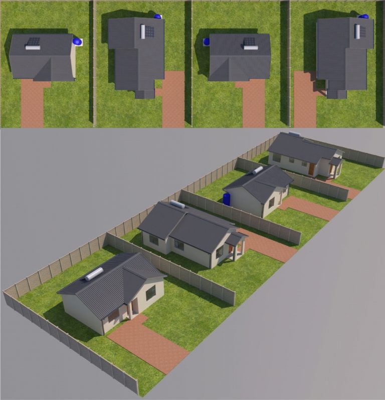 Concept of 3D views of 2 Bed unit A,B&C